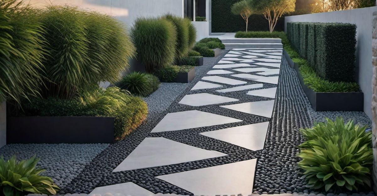 Contemporary Elegance: Breeze Block Pathways