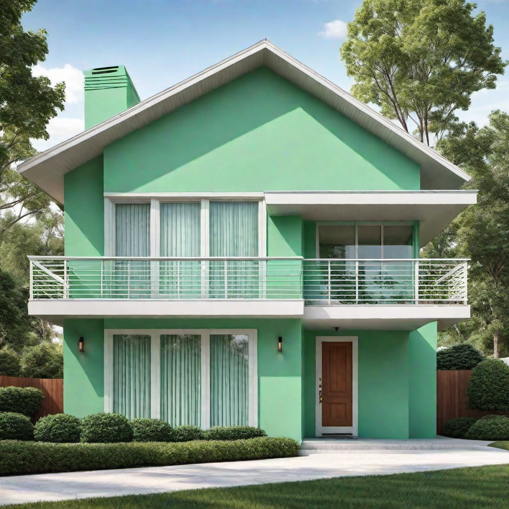 Mid-Century Mod Mint Green Exterior