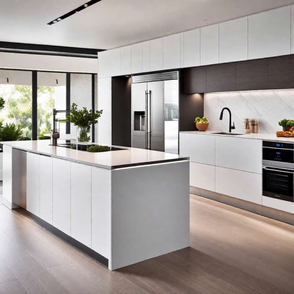 Smart Technology Integration: Modern Minimalist Kitchen