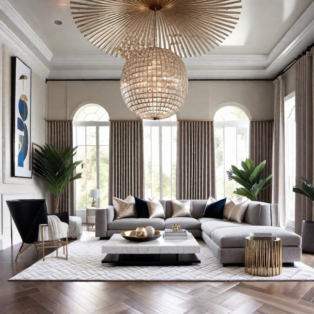 Art Deco Glamour: Geometric Patterns and Metallic Accents