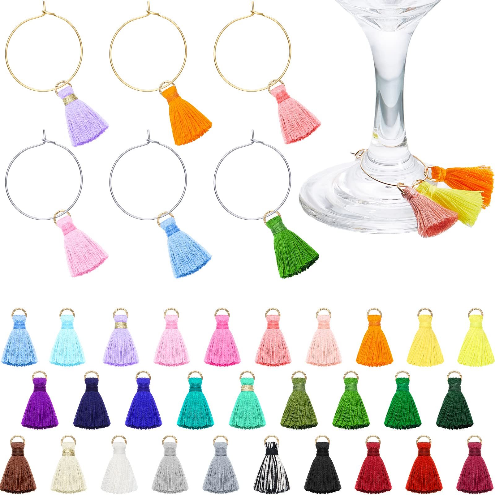 88 Pieces Wine Glass Charms Kit
