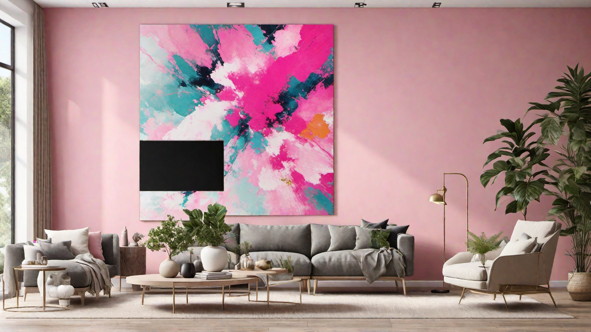 Artistic Appeal: Pink Abstract Wall Art
