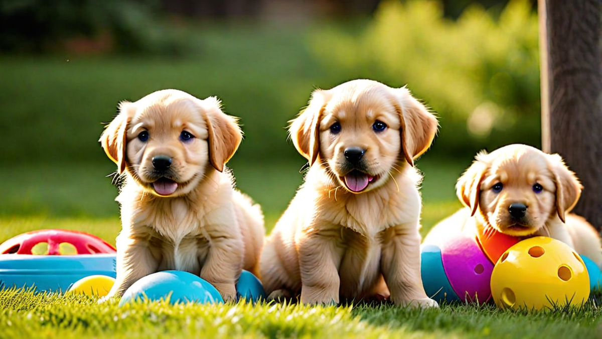 Golden Goodbyes: Puppies Ready for Their New Homes