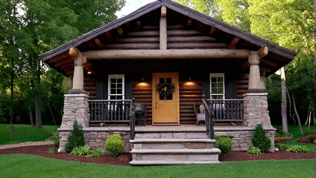 Rustic Log Railings Adding to the Charm