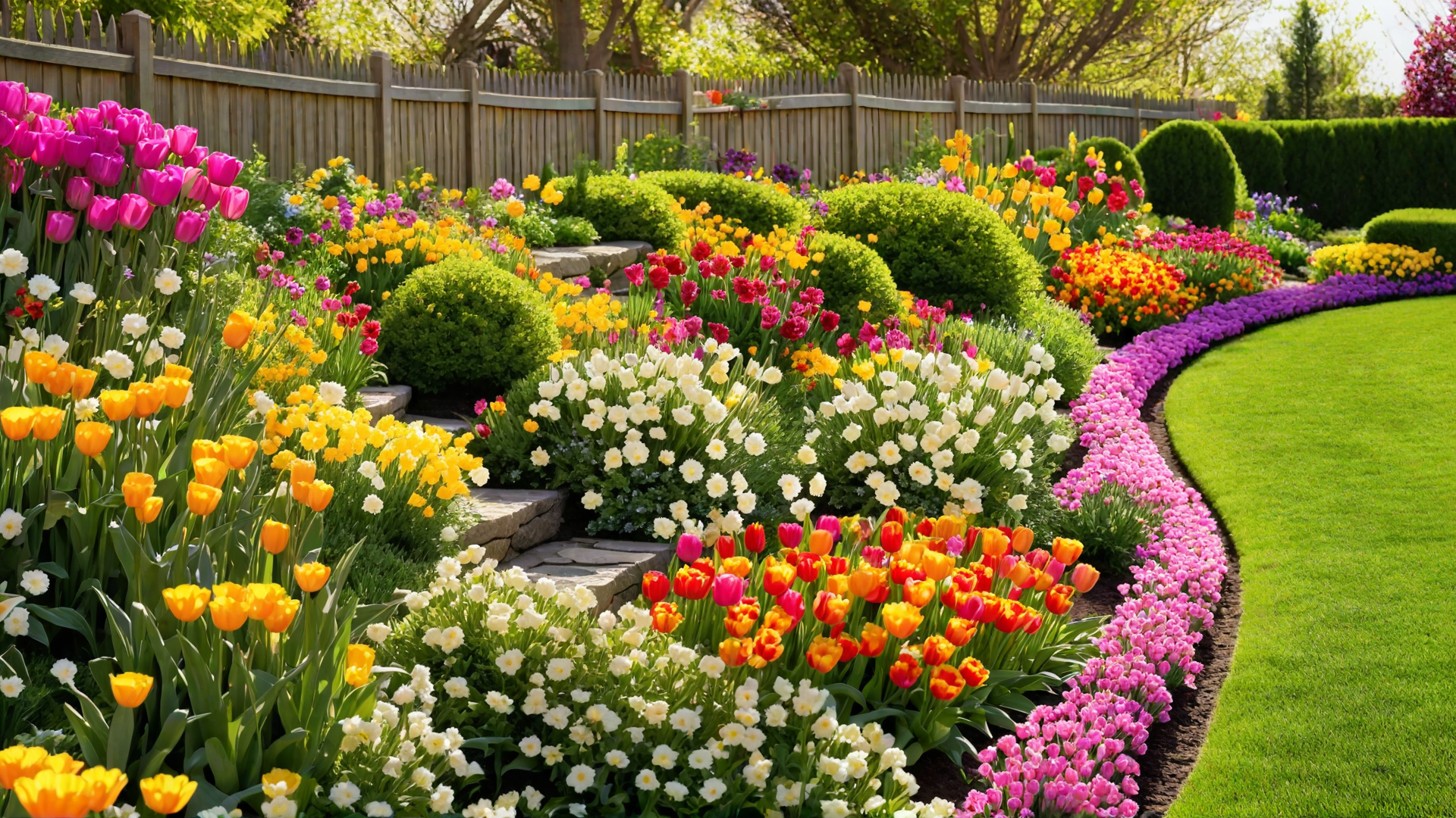 Colorful Seasonal Flower Beds