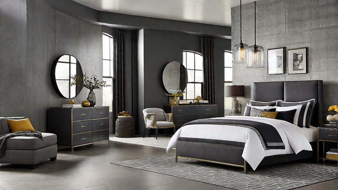 20. Industrial Grays: Urban and Edgy Bedroom Color Concepts