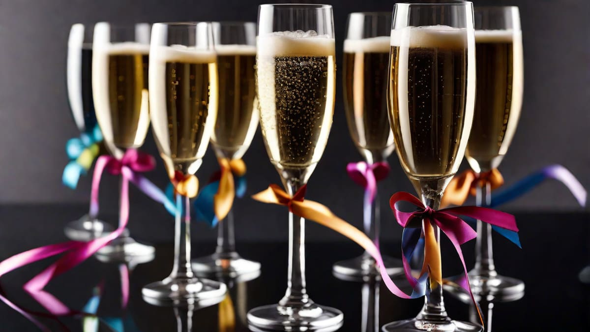 How To Decorate Champagne Glasses With Ribbon