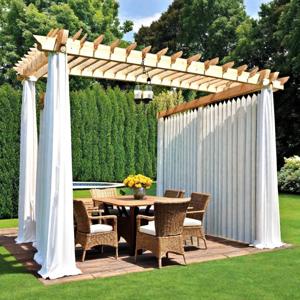 Secluded Sanctuary: Pergola with Privacy Screens