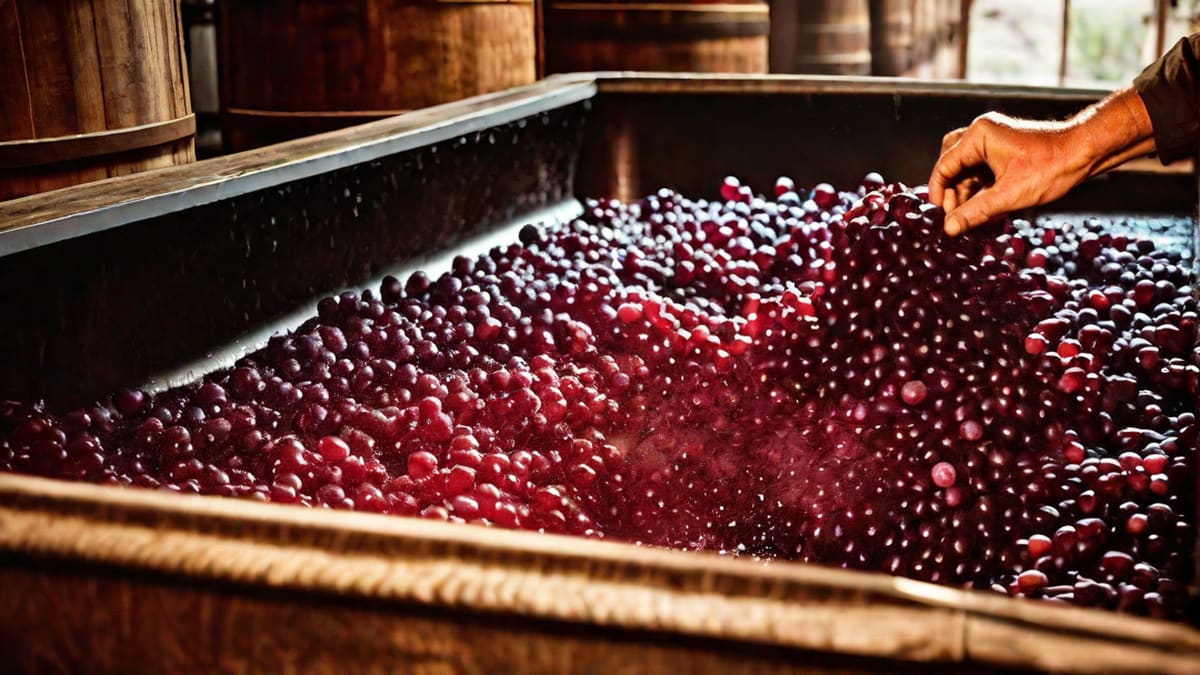 Making Wine With Grapes