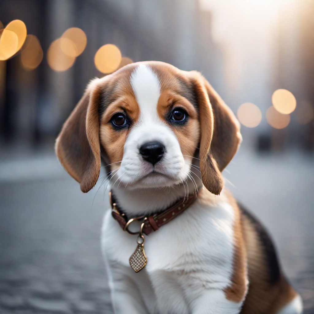 Beagle Puppy with a Cute Quirky Expression