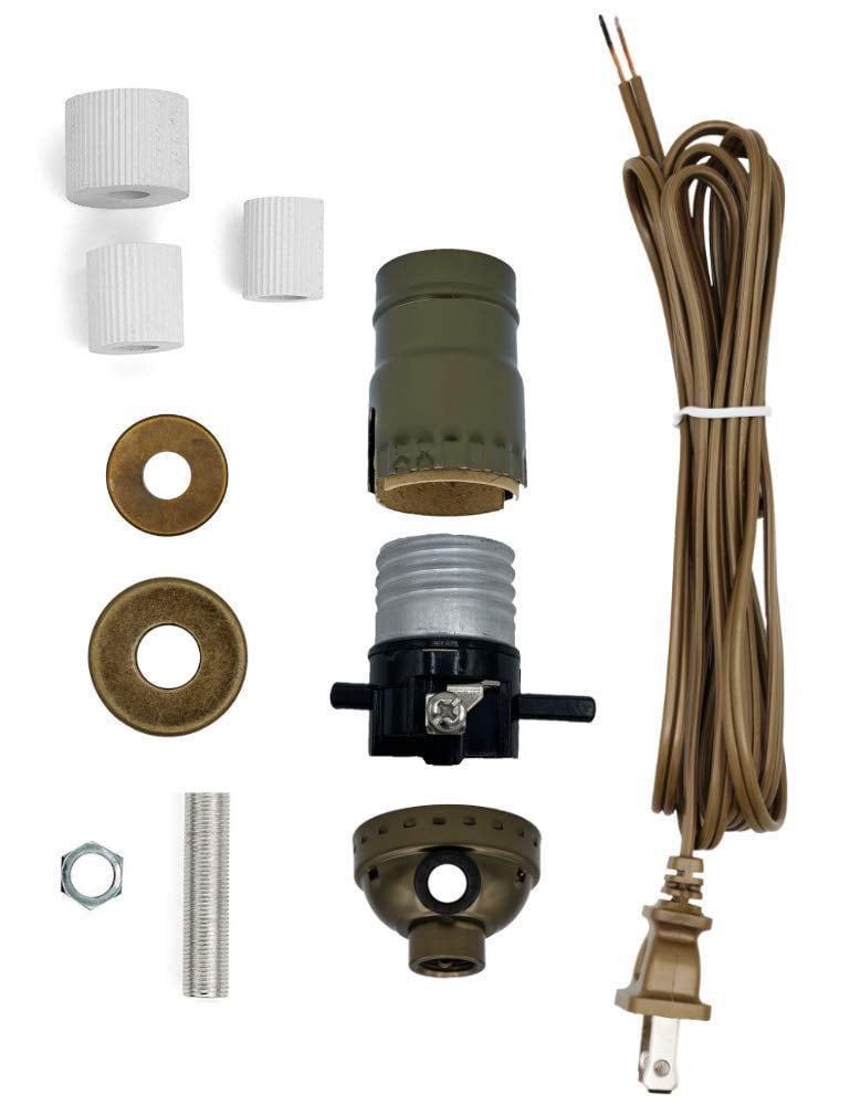 Creative Hobbies Antique Brass Finish Bottle Lamp Kit