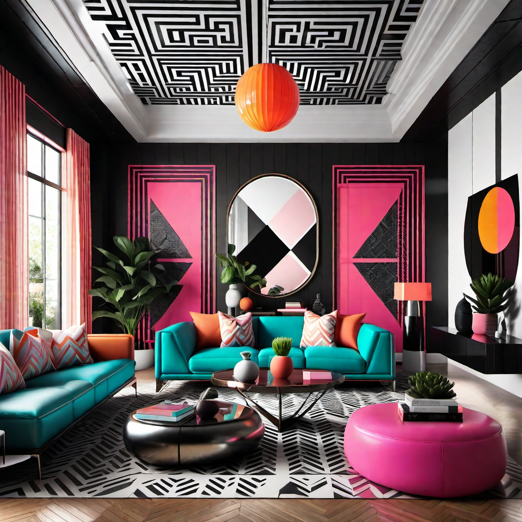 Postmodern Flair: Artistic Expression in 80s Interior Design