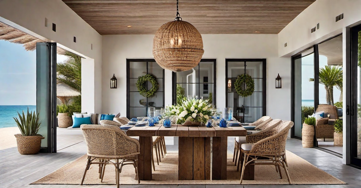 Entertainment Areas: Beachy Vibes for Farmhouse Gatherings