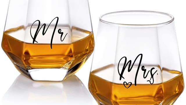 Mr and Mrs Wine Glasses