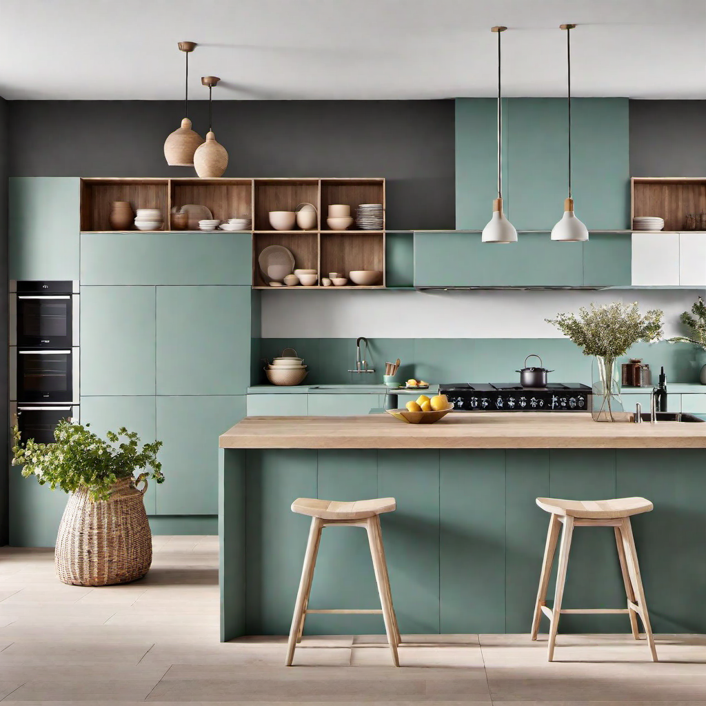 35. Beyond White: Exploring Different Color Schemes in Scandinavian Kitchens