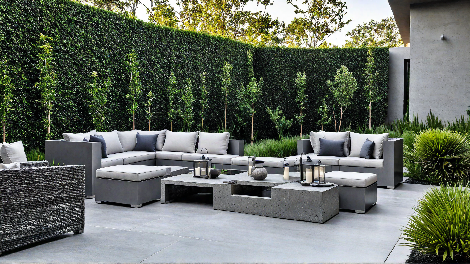 Modern Minimalism: Sleek Concrete Patio