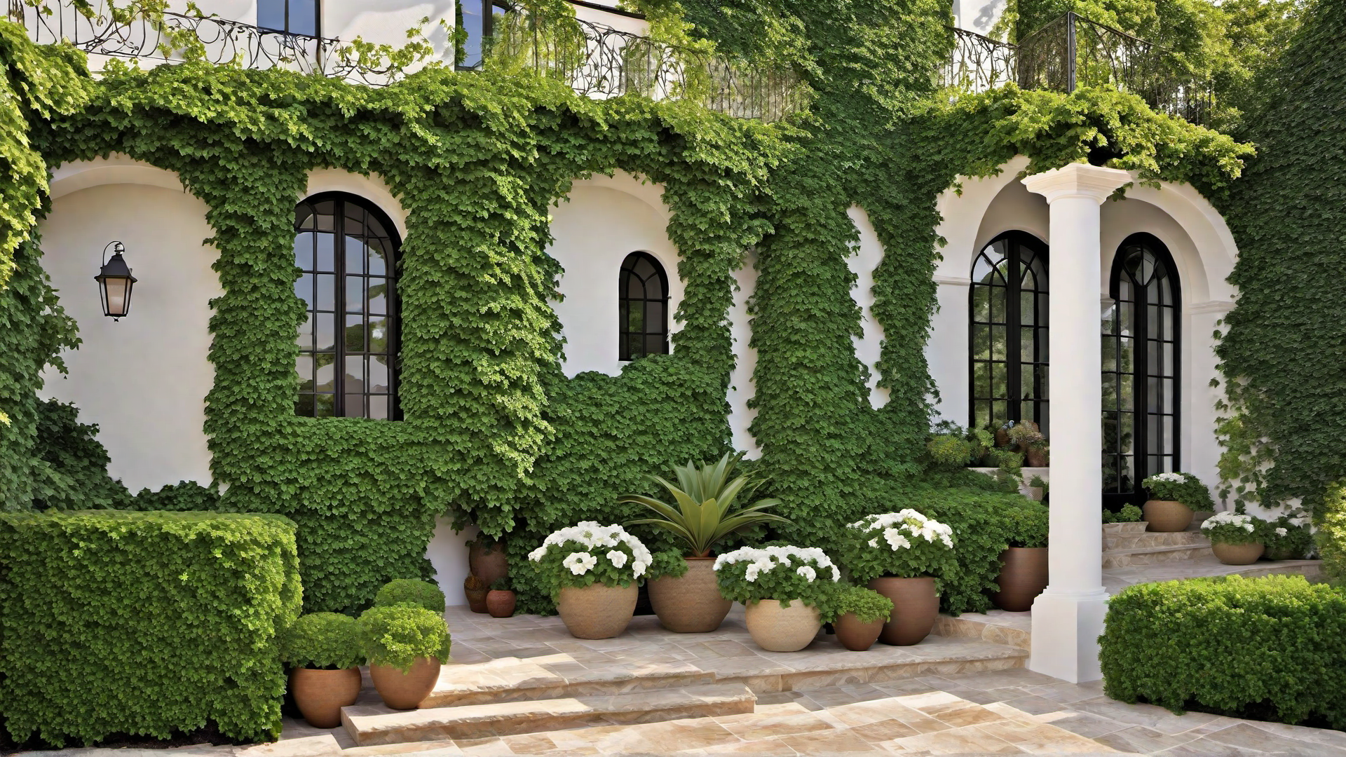 Climbing Ivy: Adding Greenery to Mediterranean Walls