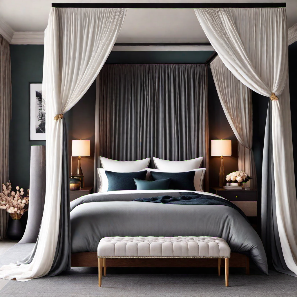 Dreamy Escape: Moody Home Decor with Canopy Bed