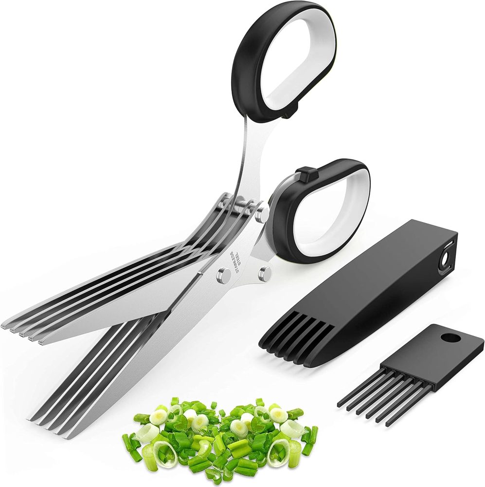 5-blade herb scissors with cover