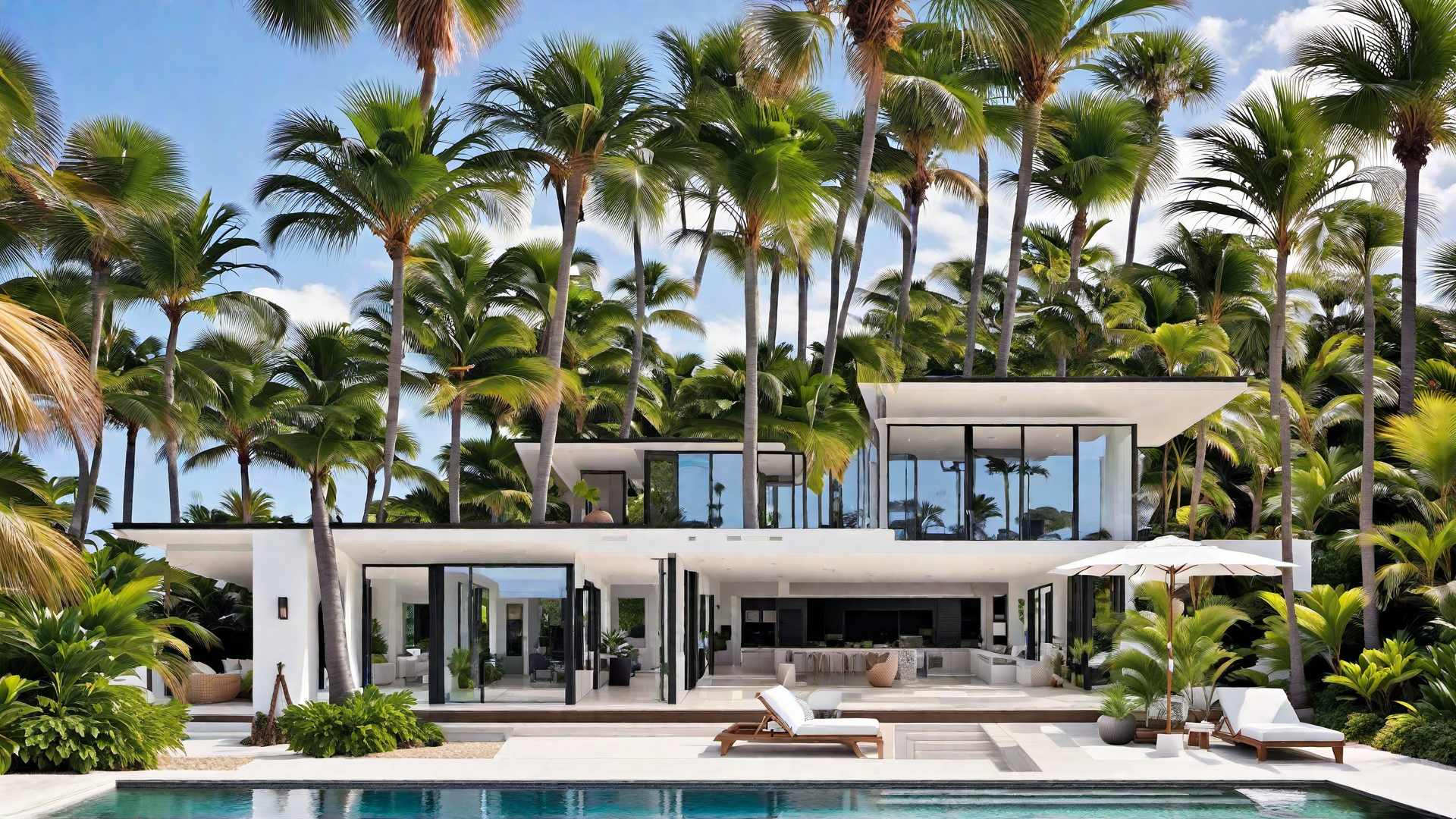 Tropical Modernism: Palm Trees and Outdoor Living Spaces