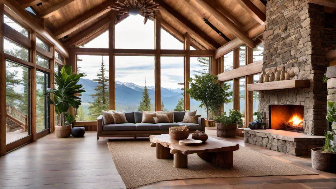 Inviting Natural Elements: Wood and Stone Decor