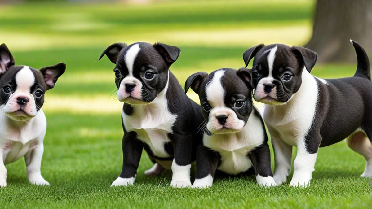 Socializing: Boston Terrier Puppies Meeting Other Dogs