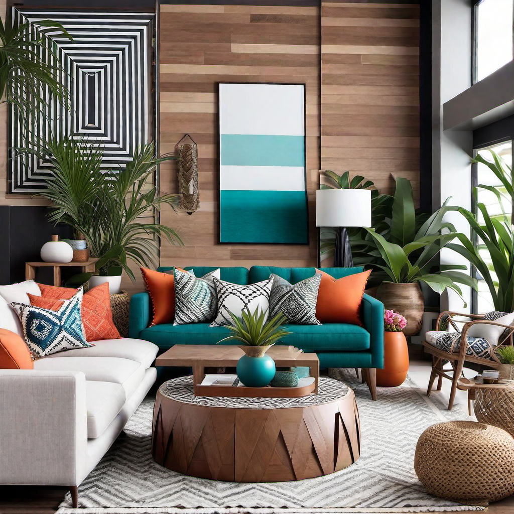 Bohemian Rhapsody: Cozy Home Living Room with Eclectic Mix