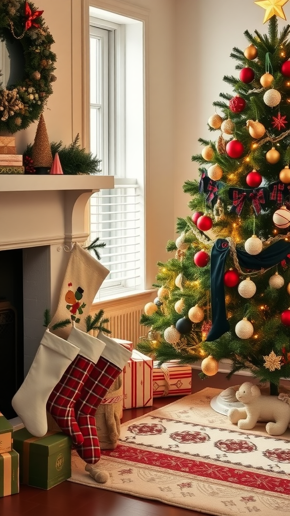 Traditional Stockings and Tree Skirts