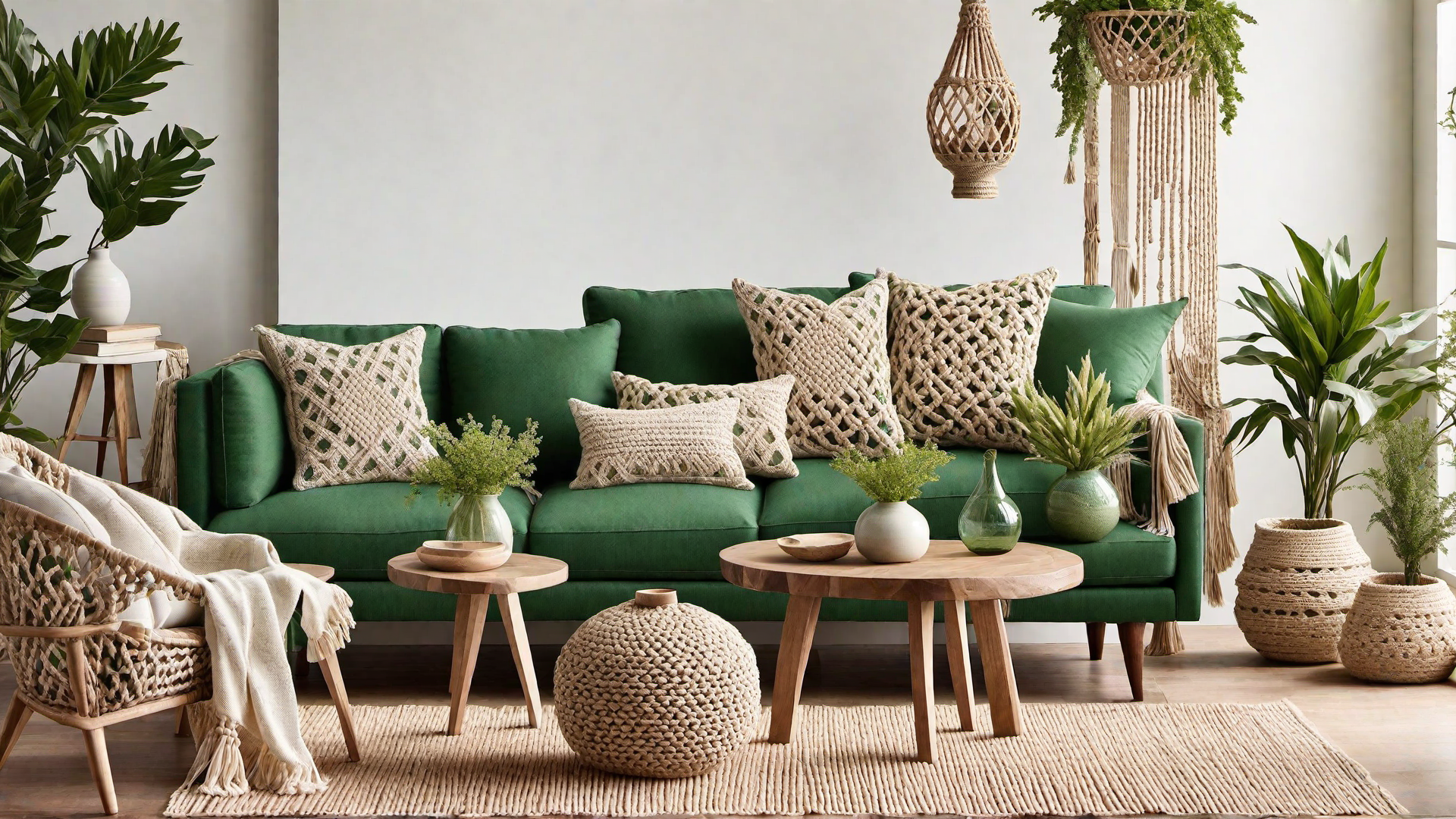Artisanal Accents: Handcrafted Green Home Decor Pieces