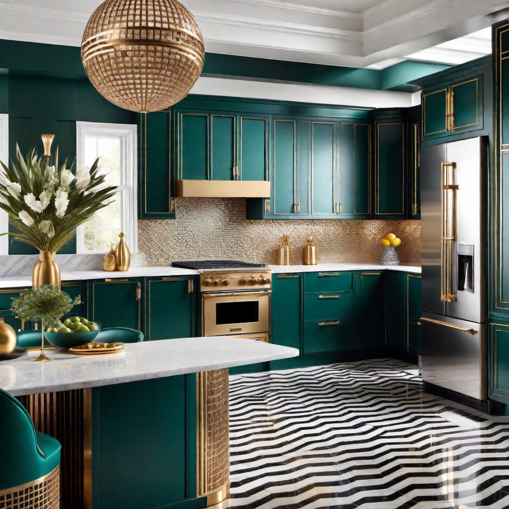 Art Deco Luxe: Eclectic Kitchen Glamour