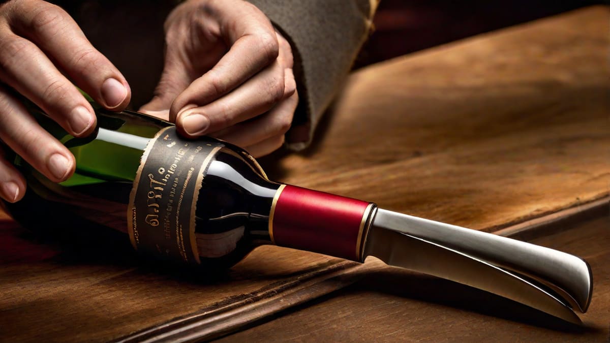 How To Open A Wine Bottle With A Knife