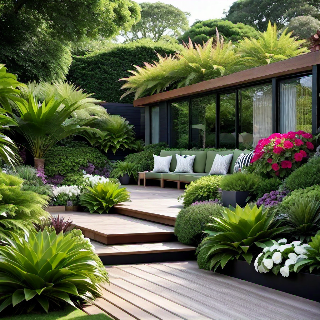 Harmonious Union: Landscaping Around Low Deck for Greenery
