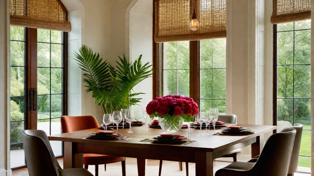 Natural Light: Illuminated Dining Space with Large Windows