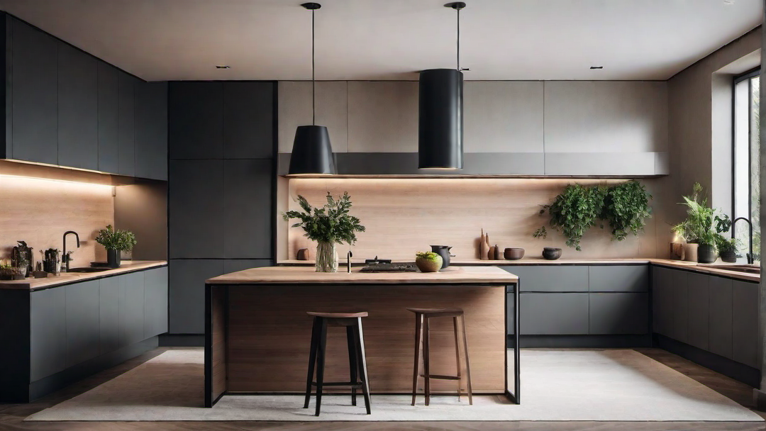 Warm and Inviting: Sleek Kitchen with Cozy Atmosphere