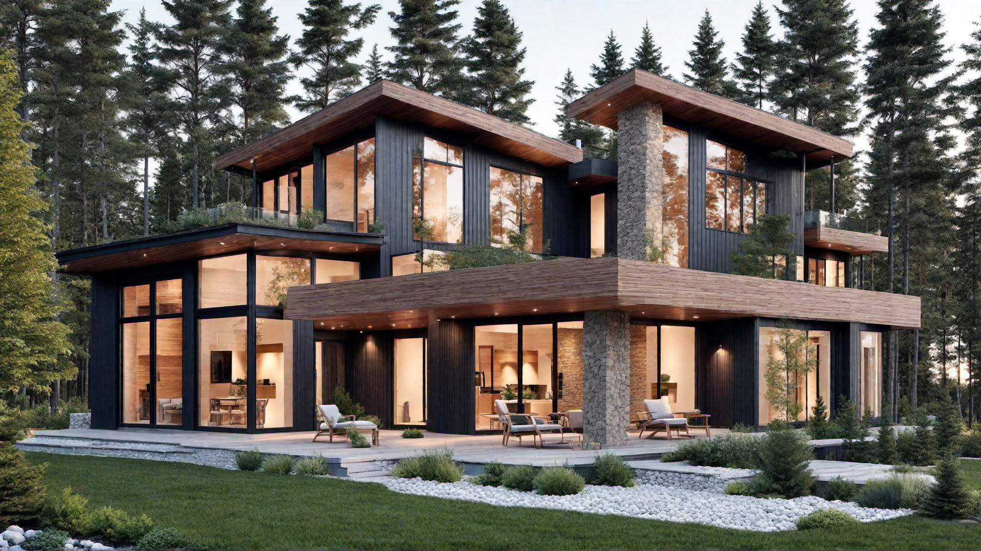 Nature-Inspired Materials: Wood and Stone Elements