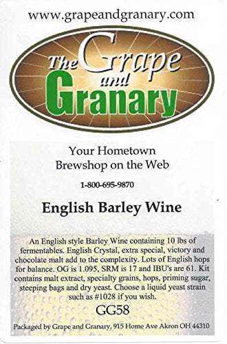 Grape and Granary English Barley Wine Beer Kit