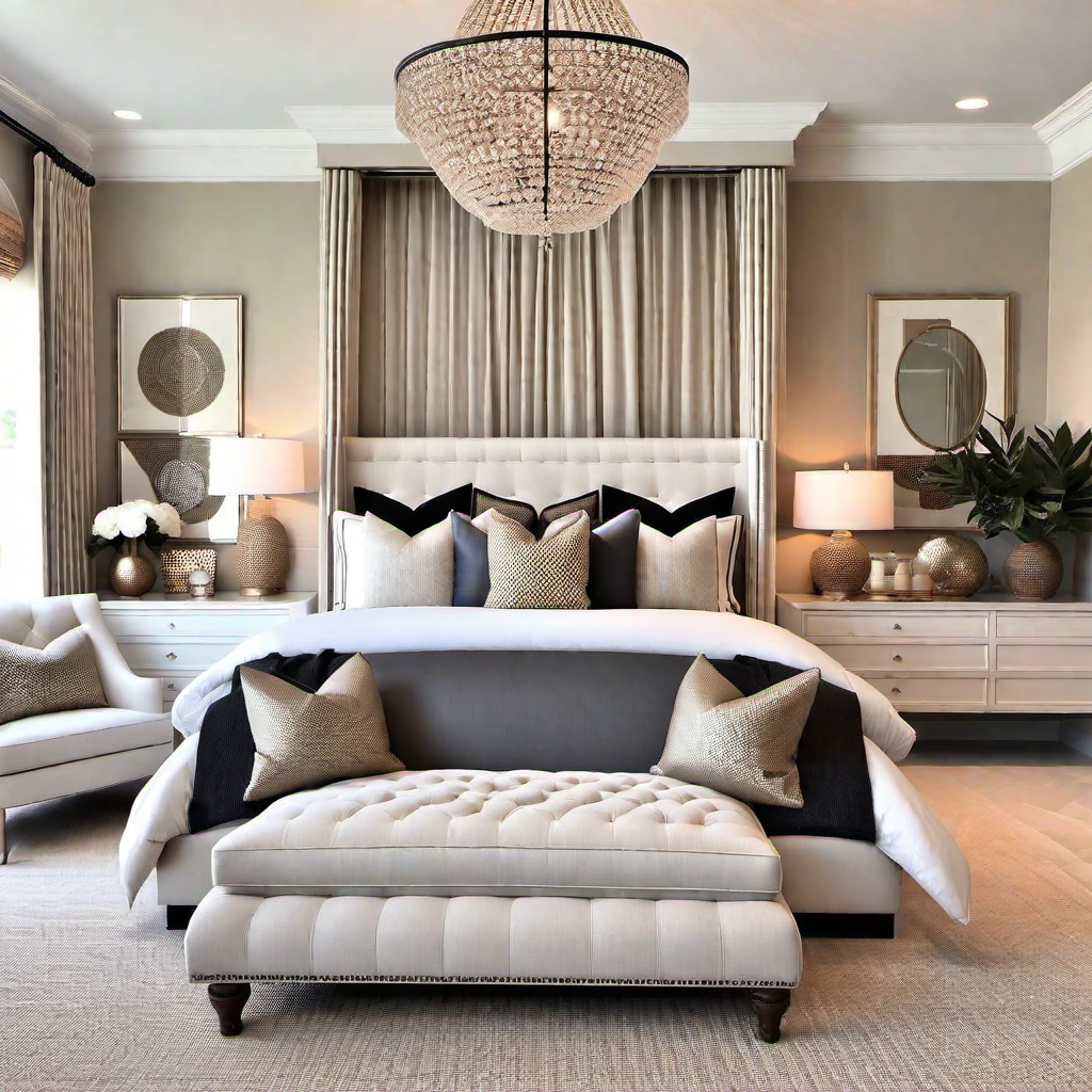 Neutral Bedroom King Bed: Designing Around a Regal Centerpiece
