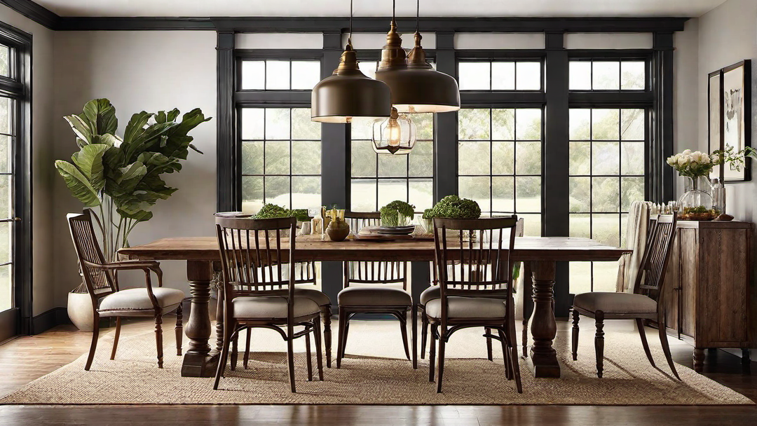 Vintage Charm: Retro-Inspired Ranch Dining Room