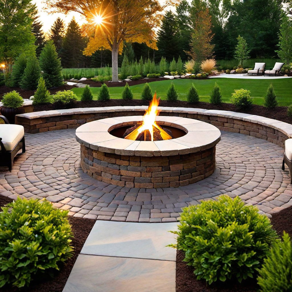 Warmth and Entertainment: Paver Fire Pit Patio Ideas