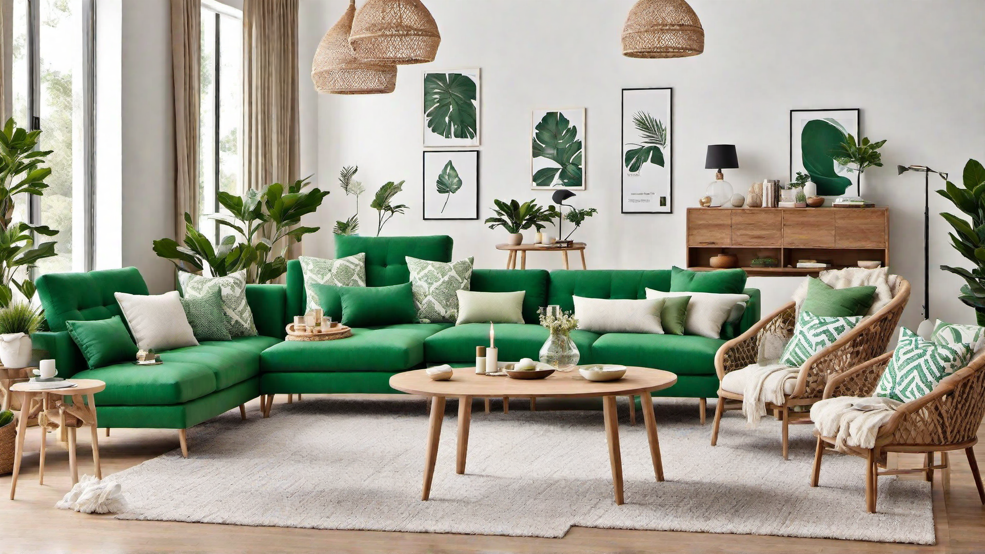 Natural Textures: Green Upholstered Chairs in Earthy Fabrics