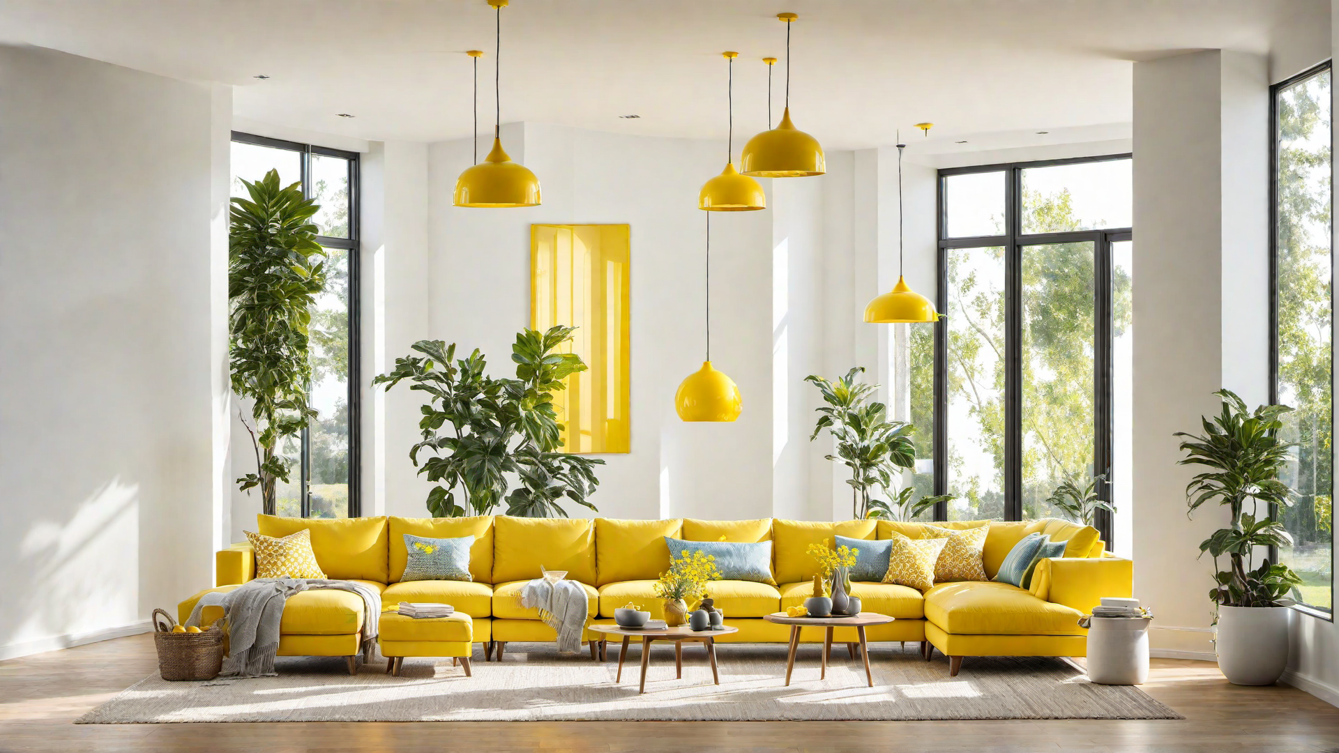 Radiant Reflections: Yellow Mirrors for Impact