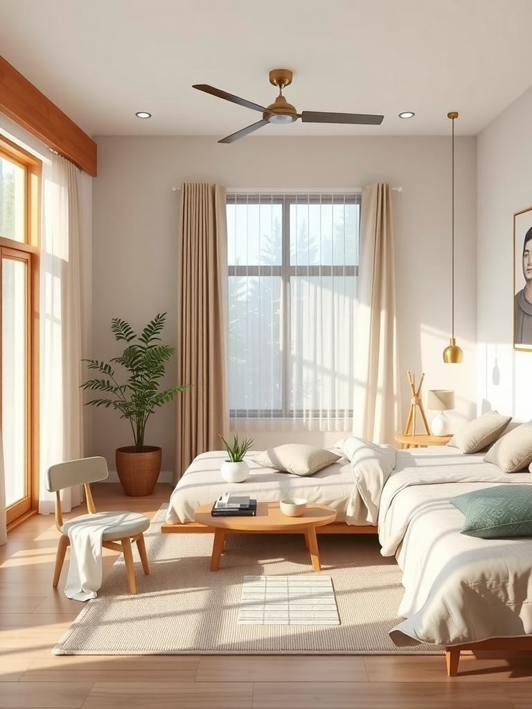 Adapting Japanese and Scandinavian Fusion in Mid-Century Modern Bedrooms