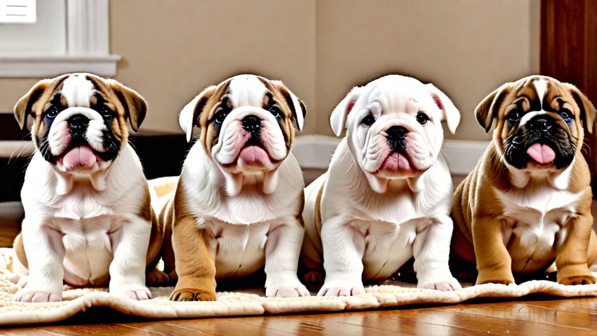 Bulldog Puppies Learning to Howl