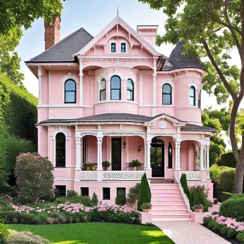Victorian Dreams: Pastel Pink House Exterior Inspiration