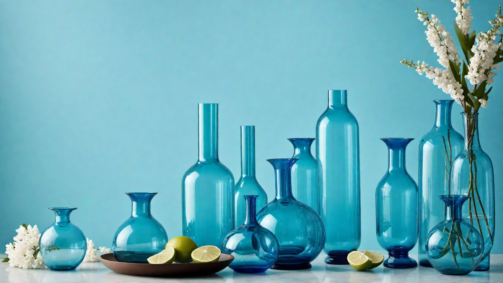 Calm Waters: Blue Glass Accents