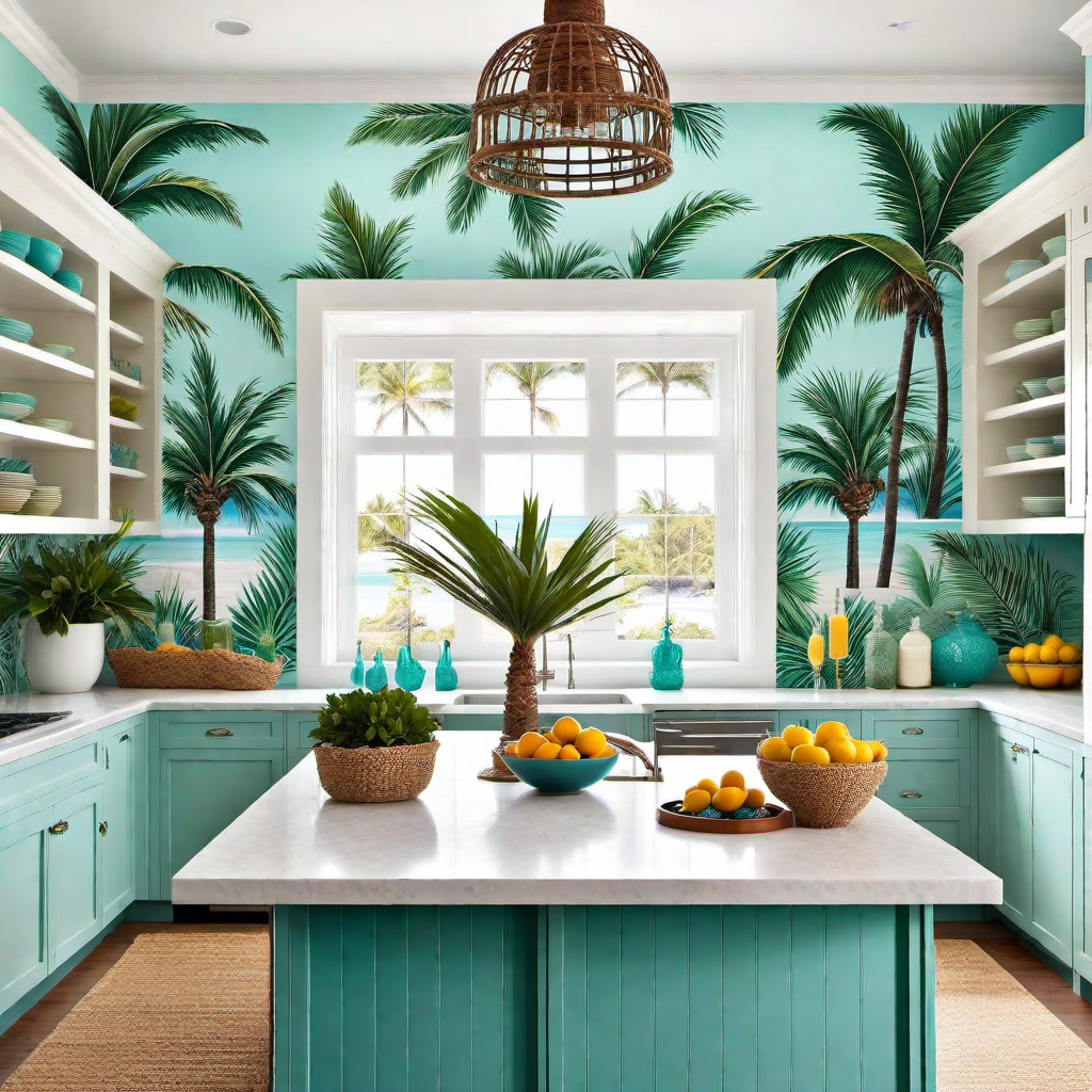 Palm Tree Paradise: Tropical Influence in Coastal Kitchen Design