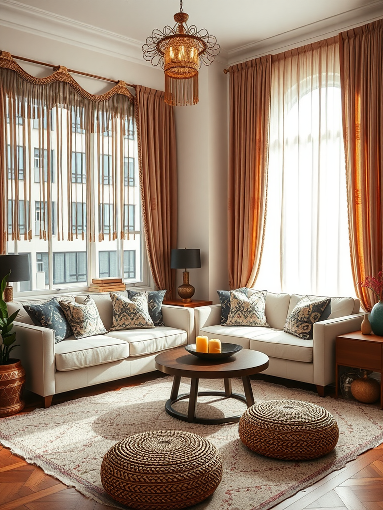 Fringe and Tassels: Boho Chic Accents for Sofas and Curtains