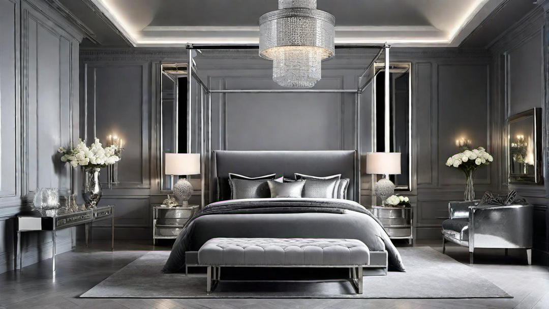 Incorporating Metallic Accents in Grey Bedroom Decor