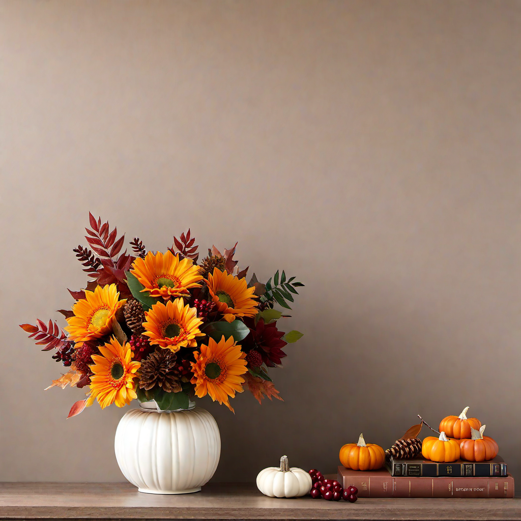Autumnal Centerpiece: Decorating a Nightstand or Dresser