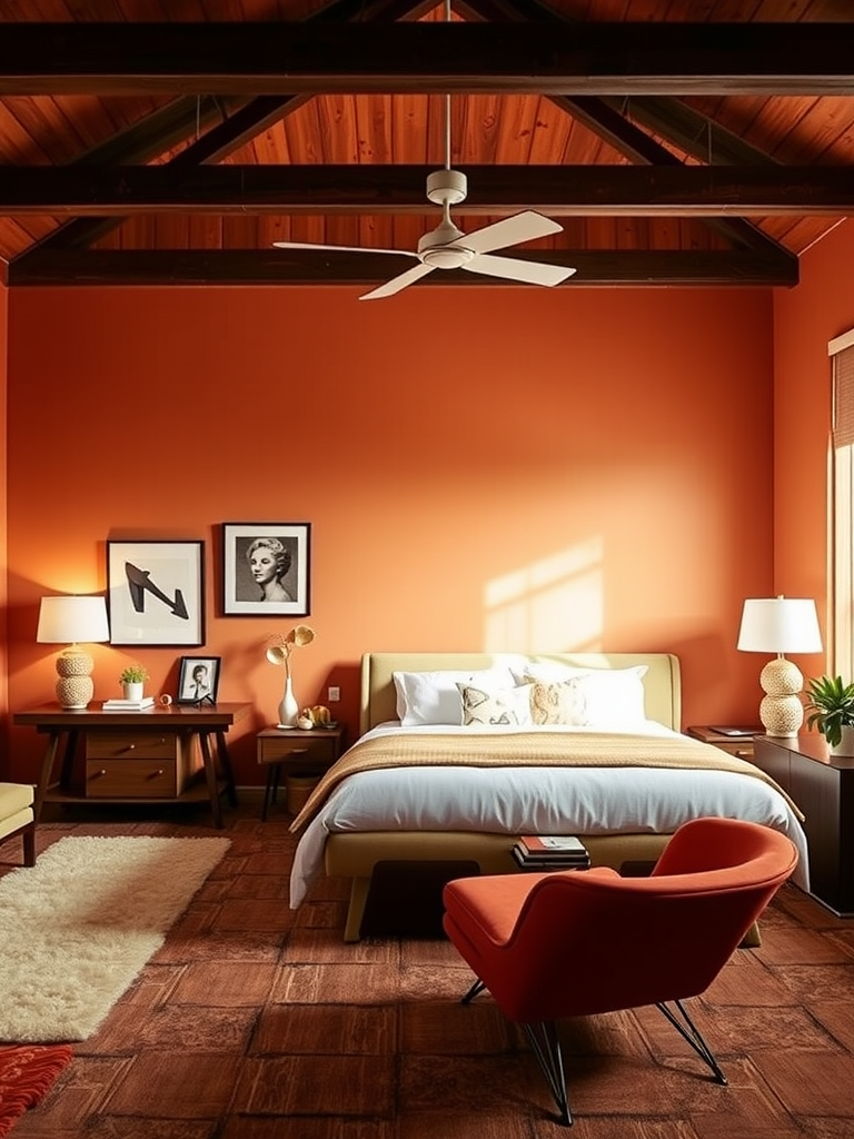 Mid-Century Modern Bedroom Color Schemes